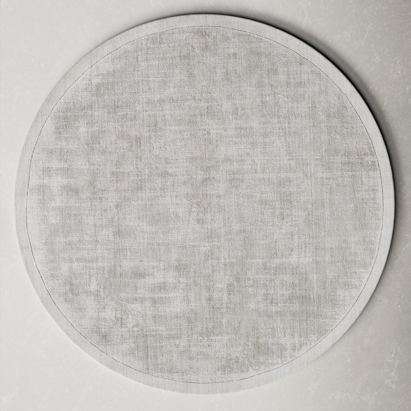 Mckinley Handmade Viscose Light Sage Rug, Round 3'6"