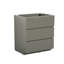 Meuble-lavabo gris pour salle de bain sans lavabo - 3 tiroirs, design élégant et moderne, rangement maximal, ouverture et fermeture silencieuses, tiroirs ergonomiques, style tendance et moderne.