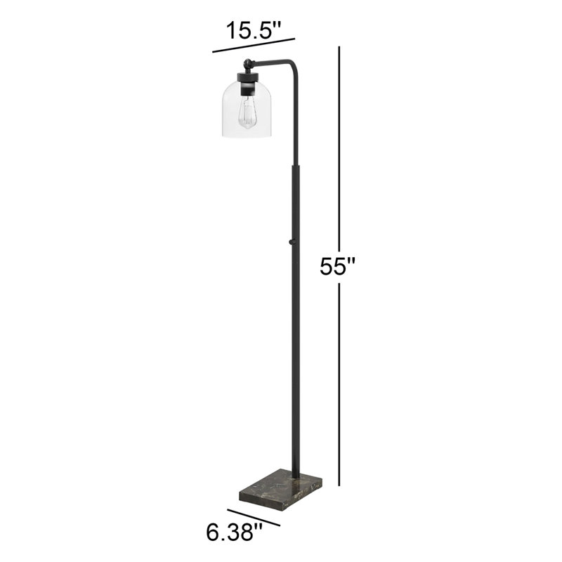 Gemma 55'' Task Floor Lamp, Black
