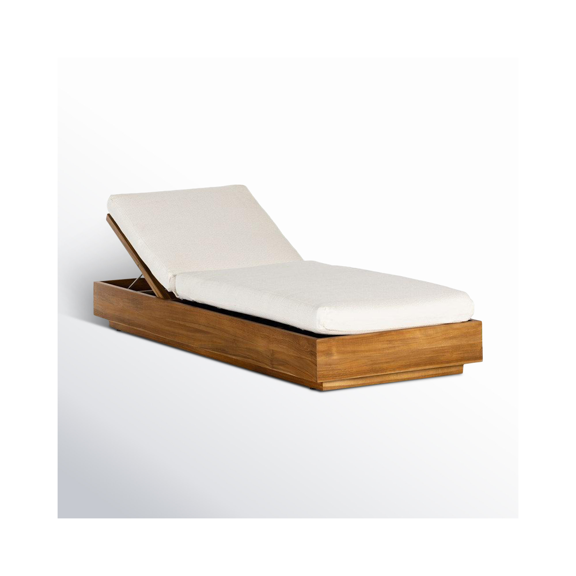 Arvad 27.5'' Outdoor Teak Chaise Lounge, White