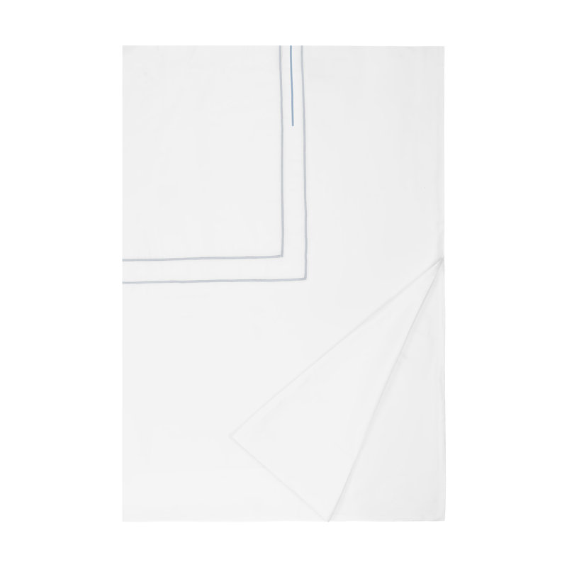 Corso Duvet Cover, Full Duvet Cover, White/Blue Gray/Sion