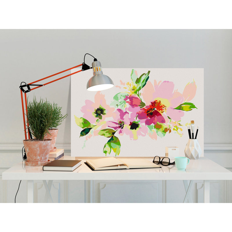 Paint By Numbers Kit - Colourful Flowers
