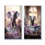 Lavande Splish Splash veau dans la baignoire - ensemble de 2 reproductions d'art sur toile-841134076-841134073