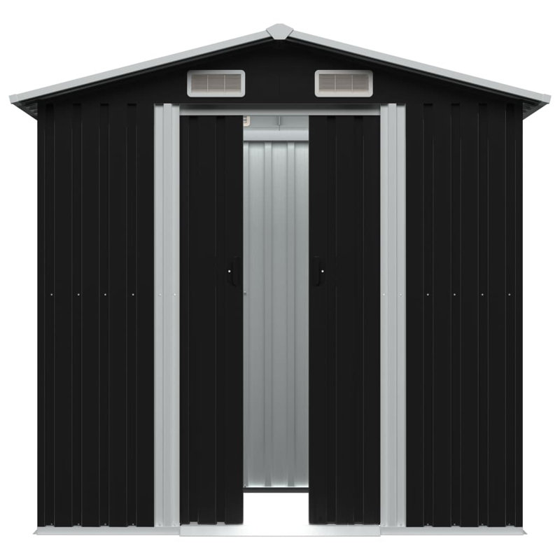 Garden Storage Shed Steel 204x132x186 cm, Anthracite