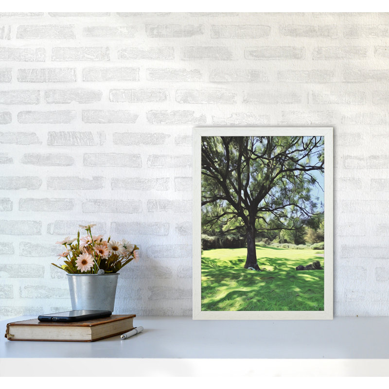 Tree - Print, 46cm H x 34cm W x 3cm D, White Framed
