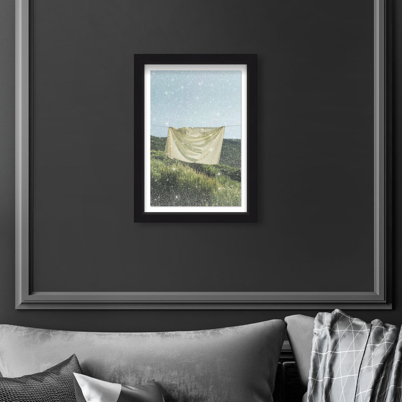 Floating Cotton I Shadowbox Bath & Laundry Print by Oliver Gal, Black Frame, 10 x 15, 16.5"H x 11.5"W, Black Shadowbox