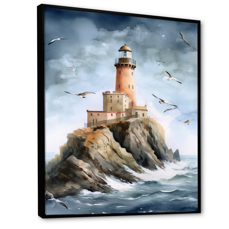 Amedee Ocean Watchtower III - Imprimé, H 20 po x l 12 po x P 1 po, Cadre flottant noir