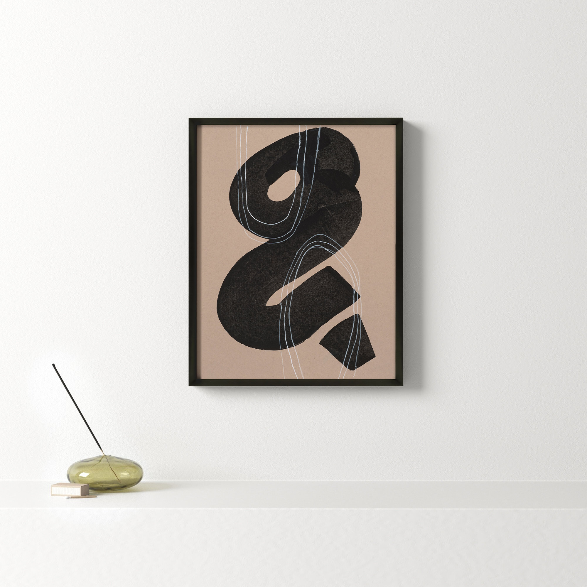 Free Form 5 by Andrea Stokes, Black Framed, 20" H x 16" W x 1.25" D