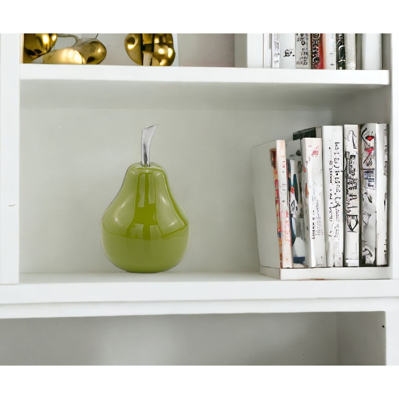 Sculpture de table 11 po, H 7 po x l 4,25 po x P 4,25 po, Vert