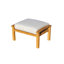 Chaise de patio en teck avec coussins et repose-pieds courtyard Shirk