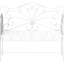 Banc de patio blanc crème avec jardin extérieur en métal de 43 po pour la cour, la piscine, la pelouse, banc élégant, blanc, rehausse l'attrait