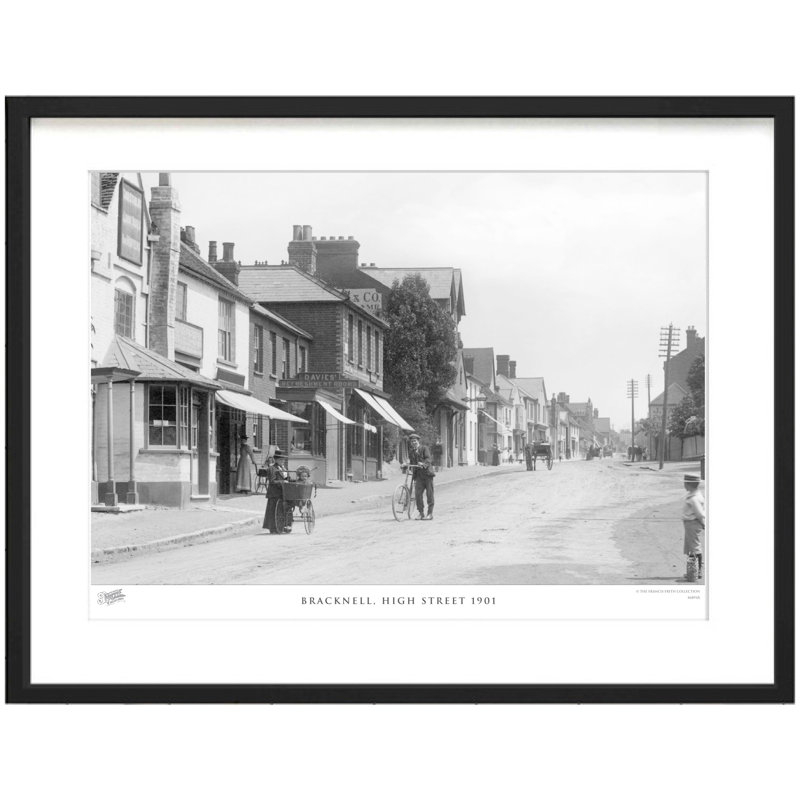 Bracknell, High Street 1901 - Single Picture Frame Print, 40cm H X 50cm W x 2cm D