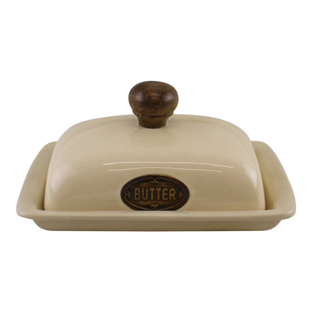 Lily Manor Dorman Wood Butter Dish