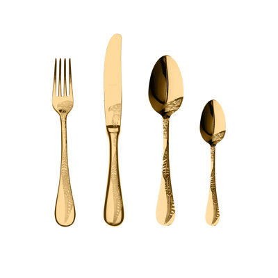 Caccia Flatware Set - 24 Pieces - Gold