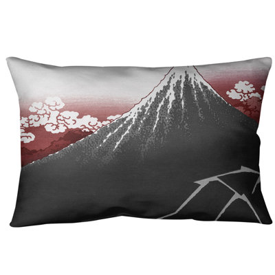 Housse de coussin lombaire en dessous du summit katsushika hokusai, lightning