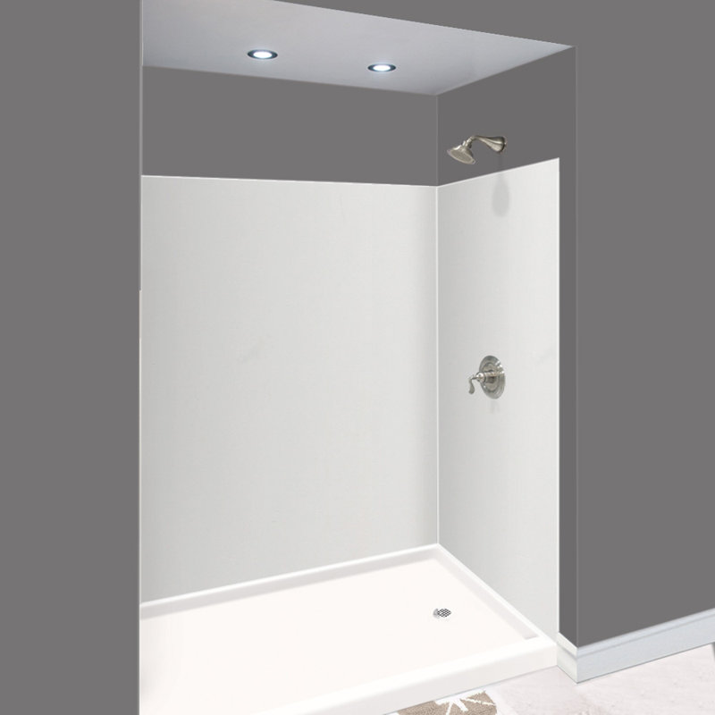 Paroi de douche à 3 panneaux Expressions, Gris, H 72 po x l 60 po x P 36 po