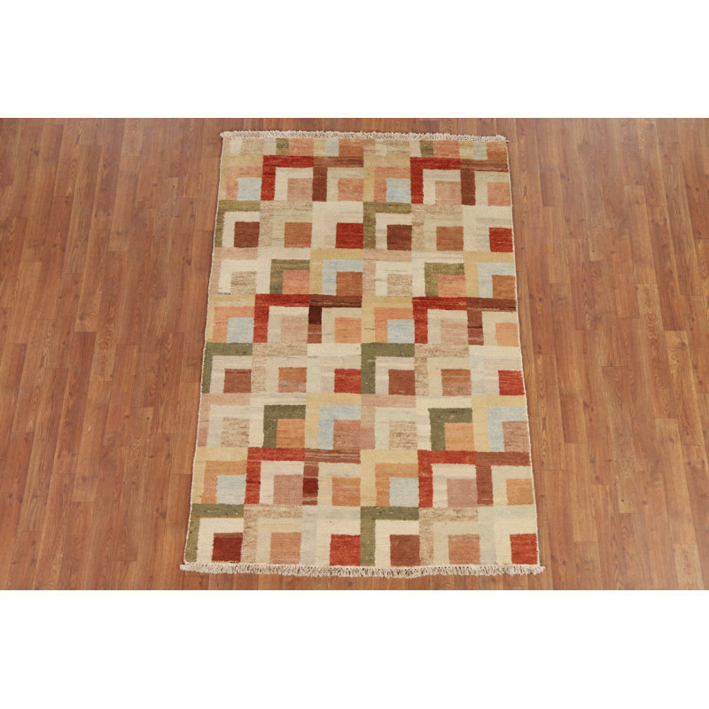Tapis oriental géométrique Gabbeh 4 x 6