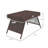 Outsunny Folding Rattan Side Table, Outdoor End Table, Hand Woven PE Rattan Coffee Table For Balcony, Backyard, Garden, Lawn, Courtyard, Brown
