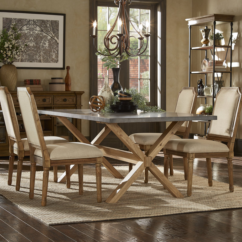 Ashlock 4 - Person Trestle Dining Set, Beige