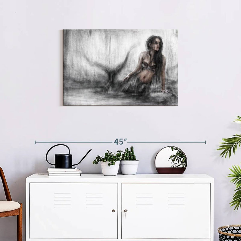 Kelan Dark Mermaid, 20" H x 30" W