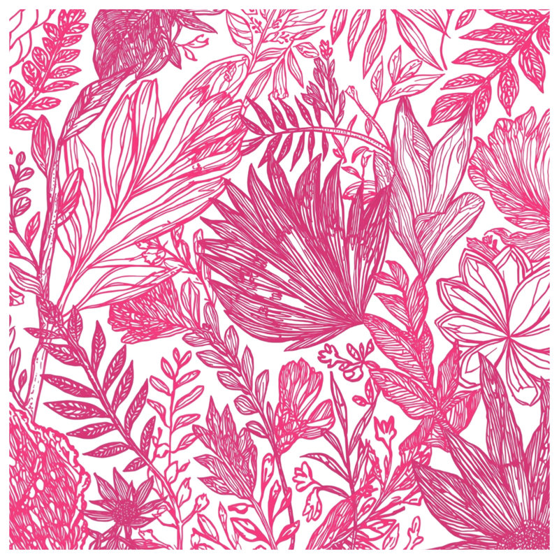 Housses de couette à motif floral rose, Très grand lit