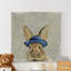 Reproduction de lapin hippie sur toile tendue-50907826