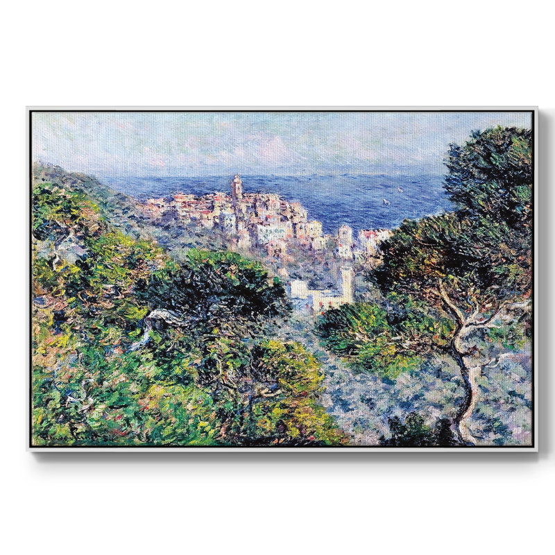 Bordviera, View, 1884, reproduction d'art sur toile, H 17 po x l 25 po x P 2 po, Blanc
