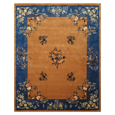 Multi Size Camel Hand Tufted Chinese Art Deco Oriental Area Rug
