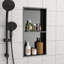 Double tablette 13 "X 25" en acier inoxydable pour niche de douche, bronze industriel-275051893-275051895