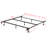 Heavy Duty 6-Leg Adjustable Universal Twin/Full/Queen/King Metal Bed Frame with Double Center Support Rug Rollers & Locking Wheels