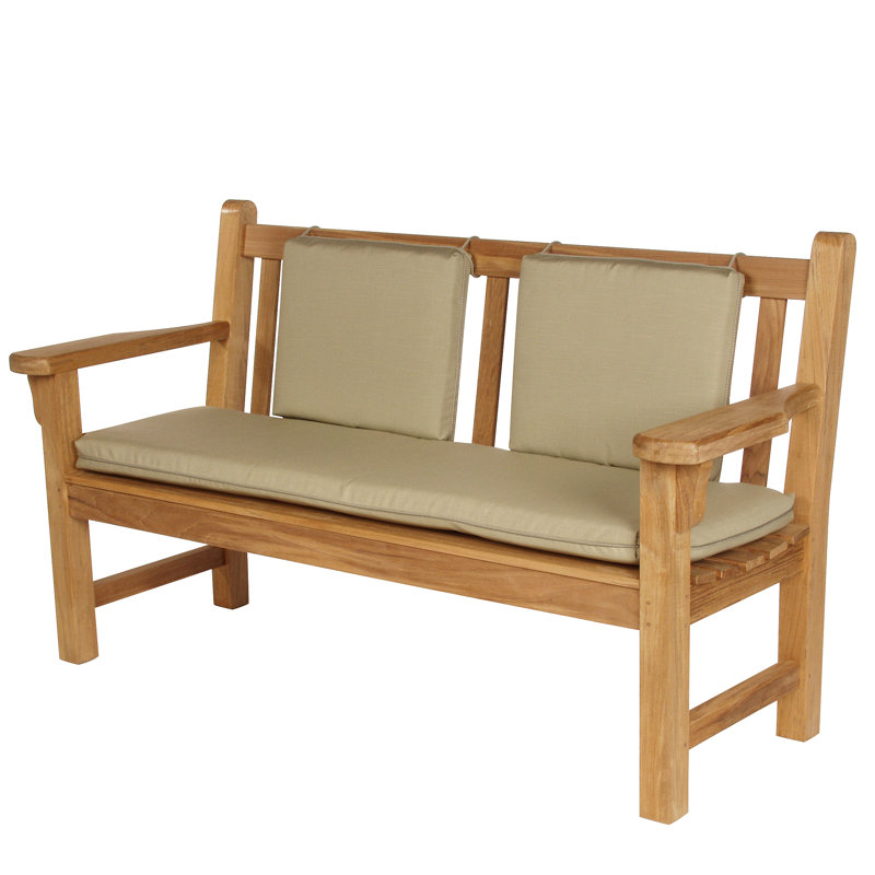 London Outdoor Teak Bench, 35" H x 63" W x 25" D