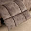 Causeuse inclinable manuelle de 80,7 po de largeur avec console centrale, porte-gobelets et rangement - Siège de cinéma en microfibre moelleuse-123333290