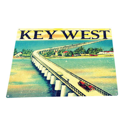 " Distressed, Vintage Key West "