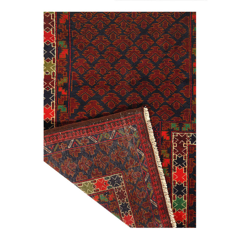 Tapis afghan Baluch 2 pi 8 po x 4 pi 1 po