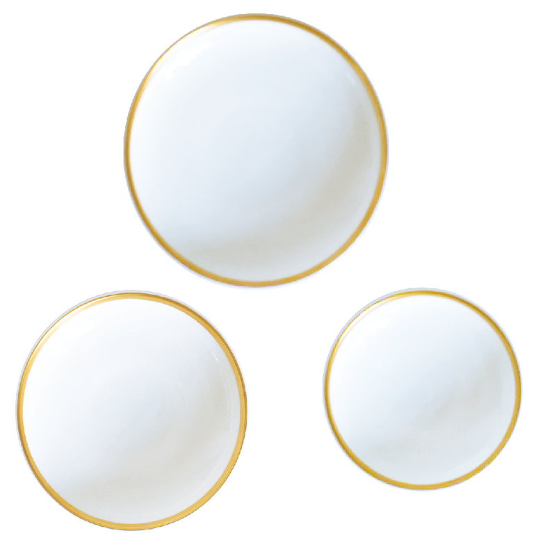 Golden Edge Bone China Appetizer Plate