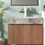 Meuble-lavabo flottant et lavabo, rangement de salle de bain moderne en contreplaqué 24 po