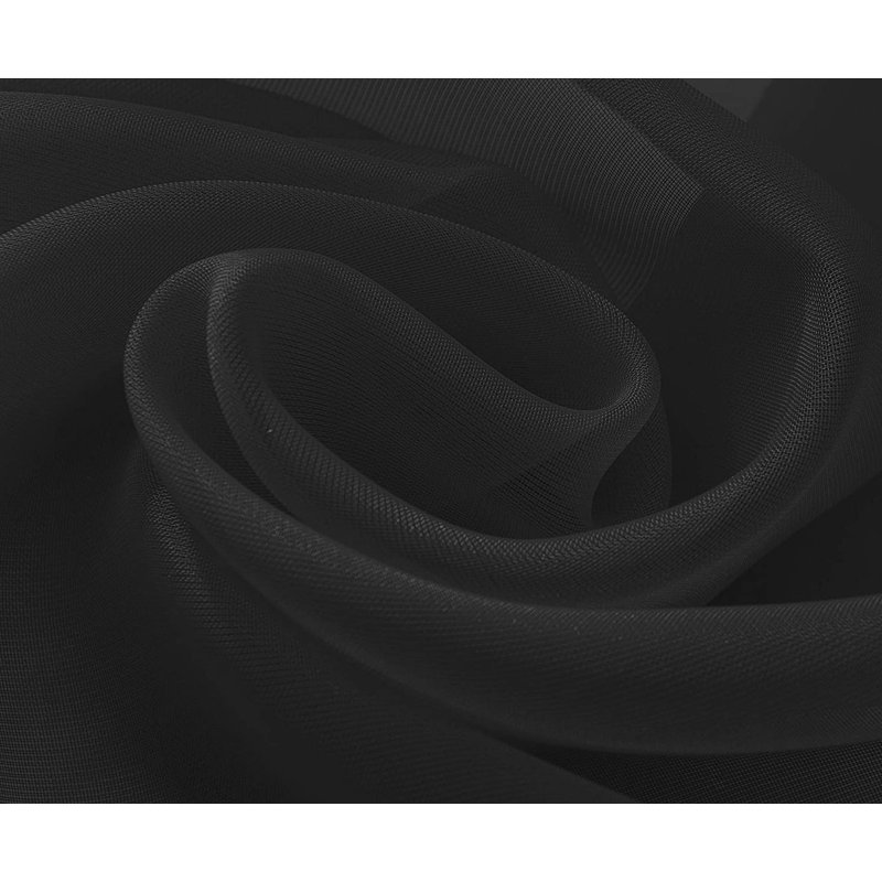 Brannon Sheer Window Scarf, Black