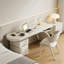 Minimalist Creative Cream-Coloured Office Desk With Drawers-66590504