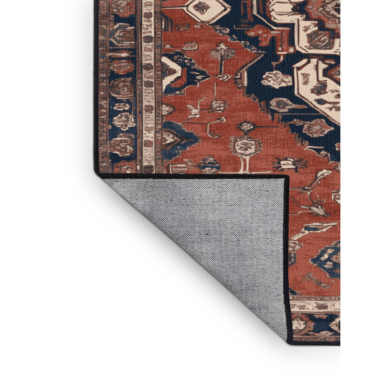 Tapis brun lavable à la machine, Carré 6 pi