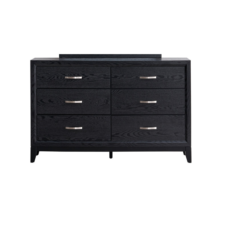Vanves 6 Drawer  Dresser, Black