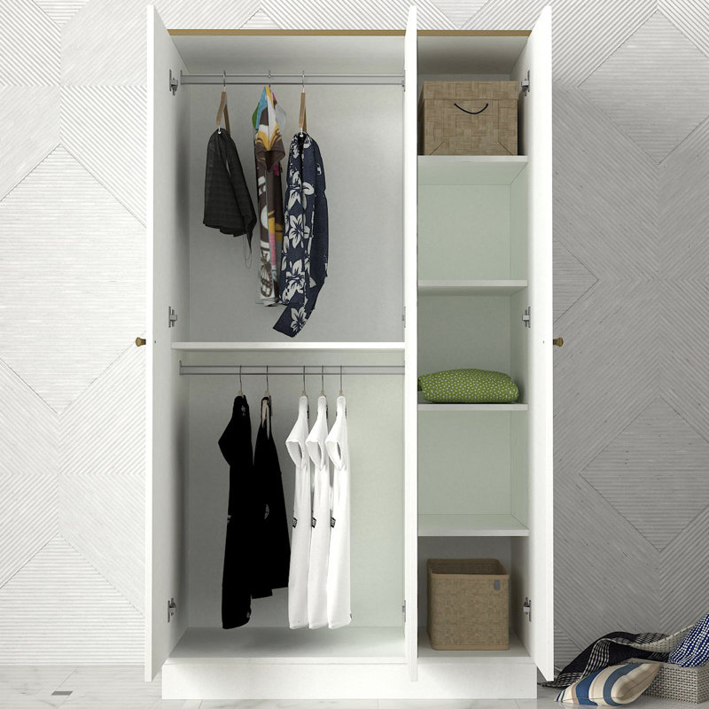 Horigan 3 Door Manufactured Wood Wardrobe