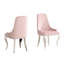 Ensemble de 2 chaises de salle à manger rembourrées en velours