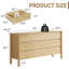 Commode 9 tiroirs 63 "avec pieds en bois massif pour chambre à coucher, salon, chêne-1437913343