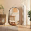 20 po x 28 po, miroir ovale en métal, miroir mural, miroir