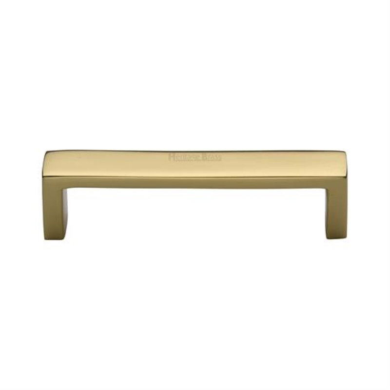 Heritage Brass Heritage Cabinet Pull Wide Metro Design, Polished Brass, 10.1cm H x 2cm W x 11cm D
