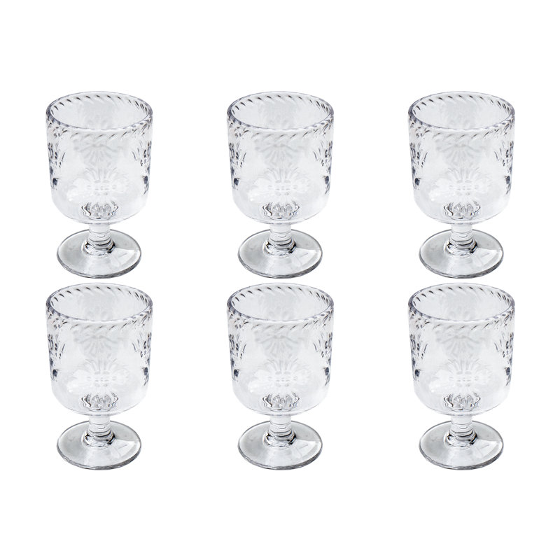 Delanna 384.46ml Acrylic Goblet Set, Clear