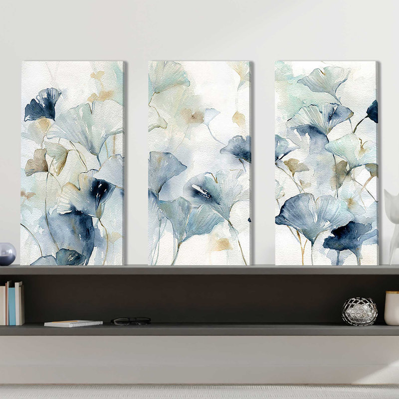 «Glorious Ginkgo», reproduction sur toile 3 pièces, H 32 po x l 48 po x P 1 po