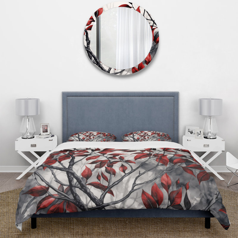 Ensemble de housse de couette en microfibre / polyester , Housse de couette pour grand lit et 2 taies décor