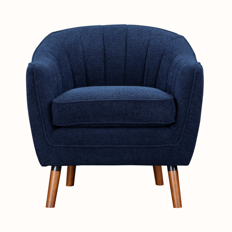 Fauteuil d'appoint Malatesta, Bleu chenille incorrect