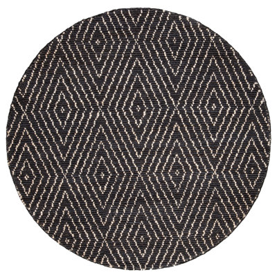 Bohemian Hand-Woven Black Area Rug